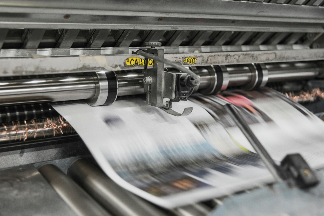 Team working in a print shop